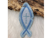 Stickdatei - ITH Anhänger Fisch Kreuz